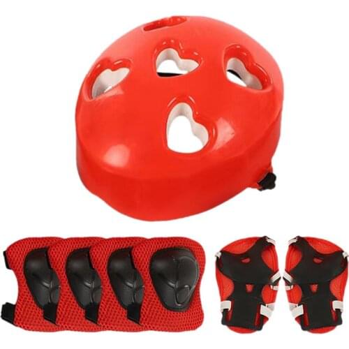 7-piece Kids Protective Gear Set Knee And Elbow Pads With Wrist Guards Childrens Adult Sports Helmet Protector
