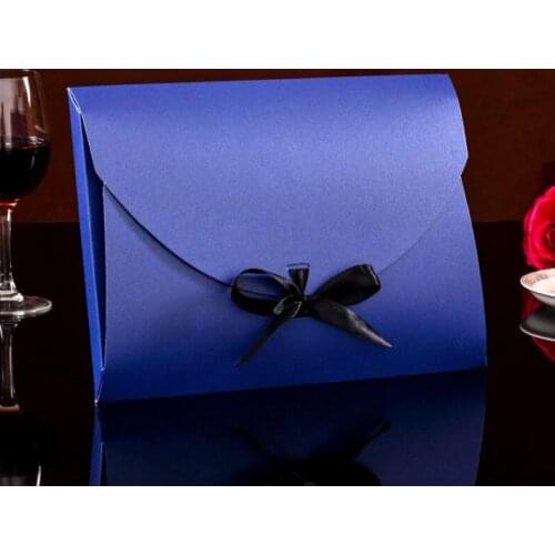 Envelope Shape Silk Scarf Packaging Box Large Kraft Paper Box White Black Blue Color Gift Boxes SN2422