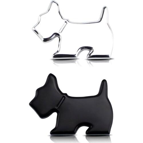 3D Metal Pet Dog Shape Cute Car Stickers Car Whole Body Decoration Stickers Car Accessories for Jeep Grand for Fiat for Seat
