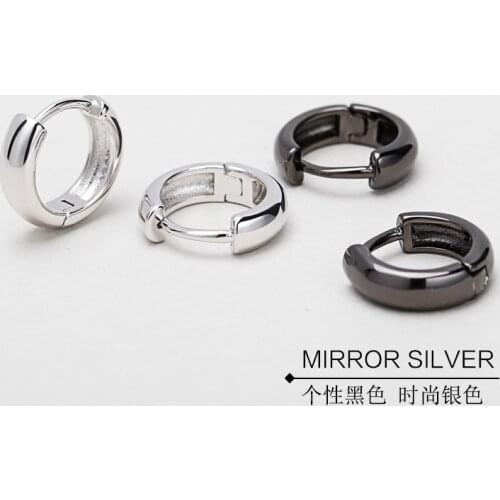 Simple domineering black and white circle shape geometric pattern jewelry couple wedding engagement wedding earrings