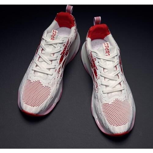 Cushioning Platform Running Shoes Men Zapatillas de Hombre Mens Trainers Mesh Sports Shoes for Male Chunky Sneakers Breathable