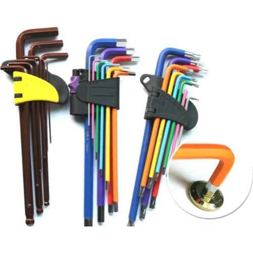 Allen Key Set Hex Wrench Screwdriver Set Hexagon Spanner Universal 9Pcs Ball End Torx Star Keys Tool L Type Hand Tools Kit