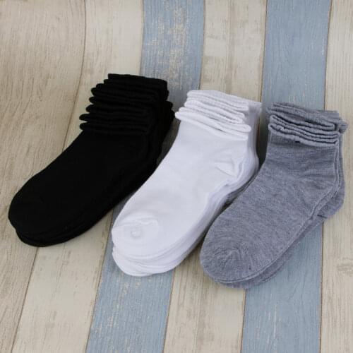 7 Pair Middle Sleeve Mens Sports Socks Simple Polyester Nude Solid Color Breathable Comfortable Sports Mens Socks