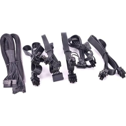 PCI-e 6Pin 1 to 3 SATA Peripheral Molex GPU 8Pin to 6+2Pin CPU 4+4P ATX 20+4Pin for CORSAIR RM1000 RM850 RM750 RM650 RM550 RM450