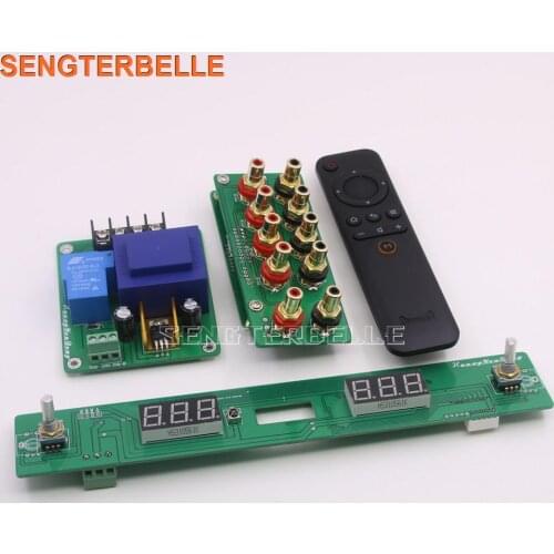 Assembled 128 Steps Relay Remote Volume Control Board HiFi Preamp Board Pure Resistance Shunt Volume Controller