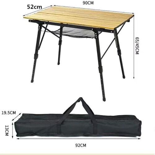 Folding Camping Table Outdoor BBQ Backpacking Aluminum Alloy Desk Furniture Computer Bed Portable Durable Barbecue Lightweight
