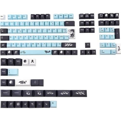 GMK-KEY Keycap FR ISO Layout PBT France Keycaps For MX Switch Mechanical Gaming Keyboard Cherry Profile dye Subbed Key Cap