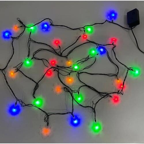 LED Snowflake String Lights Snow Fairy Garland Decoration for Christmas tree New Year Room Valentines day Plug Operated
