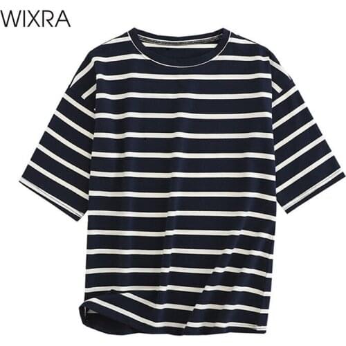 Женские полосатые футболки Wixra China At AliExpress