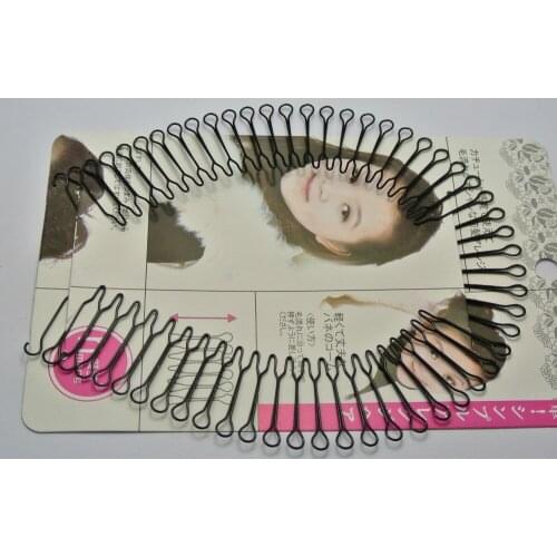 5 Pcs Black Fringe Invisible Hair Clip Comb Hairpin Bobby Pin Headband 30cm