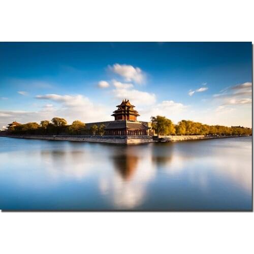 The Forbidden City Beijing Cityscape Poster Canvas Painting For Home Decor Wall Art Pictures For Living Room