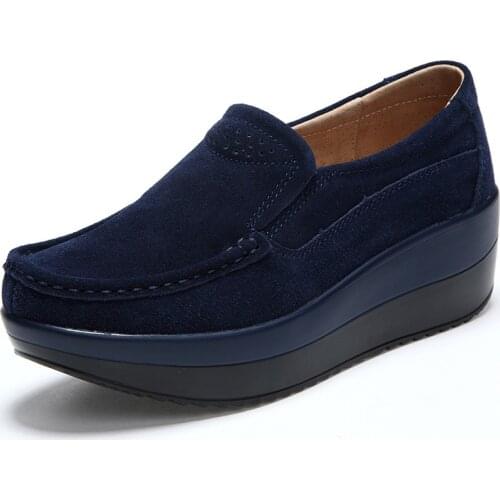 2021 Summer Fashion Womens Flat Shoes Platform Shoes Leather Slope with Warm Winter Womens Boots Plus Size 42 Womens Shoes