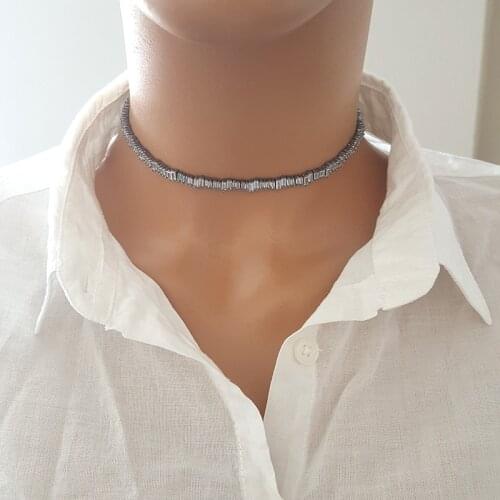 Choker Women Necklace Wedding Choker 925 Sterling Silver Made in TURKEY