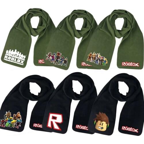 Robloxs Winter Cashmere Scarf Unisex Men Thick Warm Shawls Game Cartoon Printed Neck Wraps Women Scarves Pashmina Scarf Gift