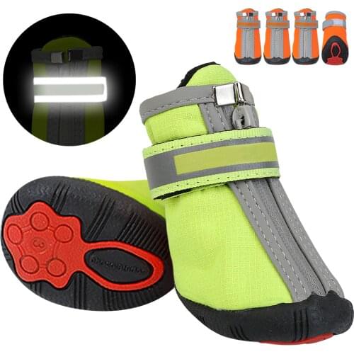 Winter Dog Shoes Warm Small Big Dogs Shoes Socks Waterproof Reflective Dog Boots Paw Protector Non Slip Rain Snow Pet Booties