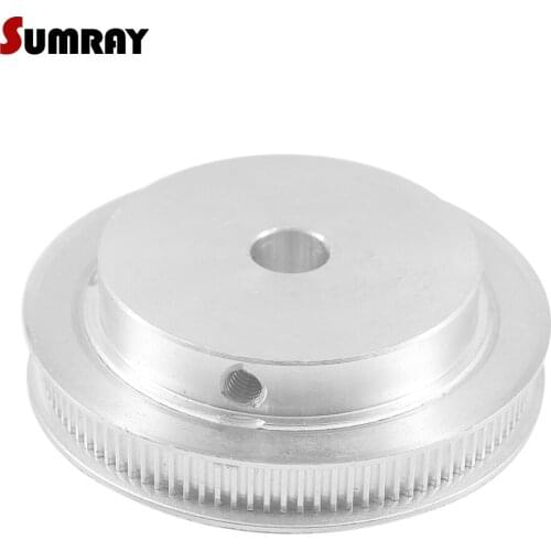 SUMRAY GT2 100T Timing Pulley Bore 6/8/10/12/15/20/25mm CNC Belt Pulley 7/11mm width 2GT Wheel Pulley for CNC Machine