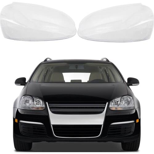 1 Pair Car Front Headlight Clear Lens Cover Plastic 1K6941005S 1K6941006S Replacement for VW Golf Jetta 2005-2009