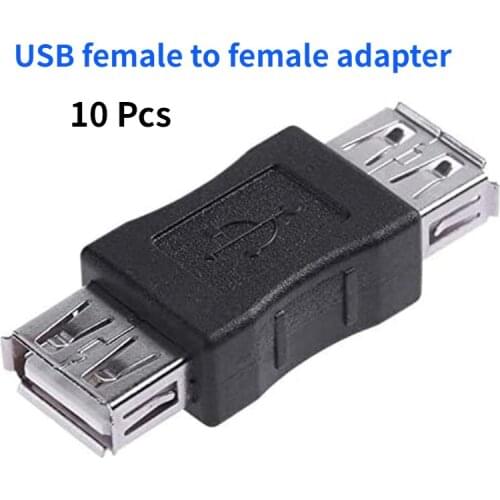 10 Pack Universal USB 2.0 Adapter Type A Female to Female Coupler Cord Adapter Connector