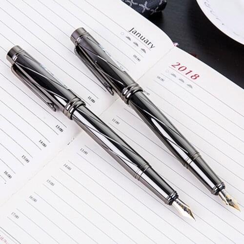 15pcs High-end metal fountain pen calligraphy writing business gift medium pen tip pen stationery supplies wholesale