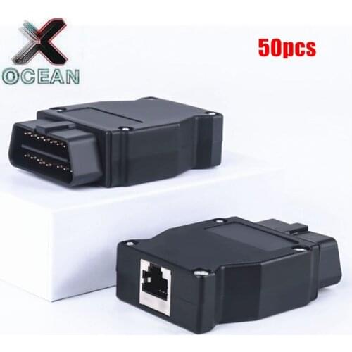 50pcs OBD2 16Pin For BMW F-series Connector OBD ENET Plug Adapter For BMW Enet Ethernet ESYS iCOM Coding For BMW Car Diagnostic