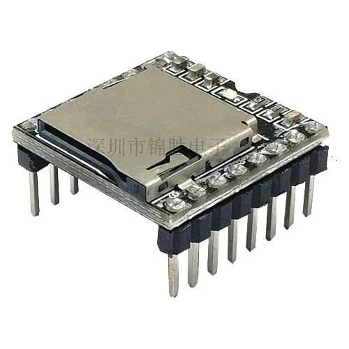 1pcsDFPlayer Mini MP3 DF Player Module Board MP3 Audio Voice Decode Board For Arduin Supporting TF Card U-Disk IO/Serial Port/AD