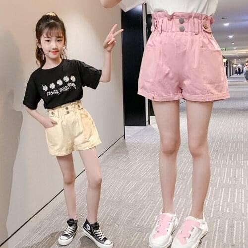 2020 Summer kids baby girl clothes Children pink mini Shorts Solid Trousers Thin Sport hot pants 3 4 5 6 7 8 9 10 11 12 years