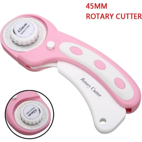 45mm Pink Rotary Cutter Leather Cutting Tool Leather Craft Fabric Knife DIY Patchwork Sewing Quilting Tool