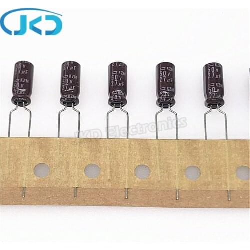 20Pcs 27uF 50V NCC KZM Series 5*11mm Low ESR 50V27uF Aluminum Electrolytic Capacitor NIPPON CHEMI CON
