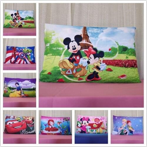 Disney Mickey and Minnie Mouse Pillow case for Kids Bedroom Pillow Cover Shams Girls Bed Decoration Childrens Home 1 Piece 3D