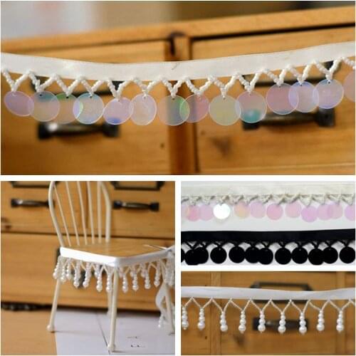 Beaded tassel sequin pearl decorative lace DIY handmade beaded lace accessories clothing curtain jewelry materials