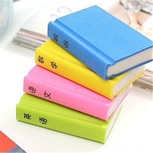 DL D628 Korean stationery creative rubber Book subjects lovely book modeling eraser learning supplies Stationery office supplies
