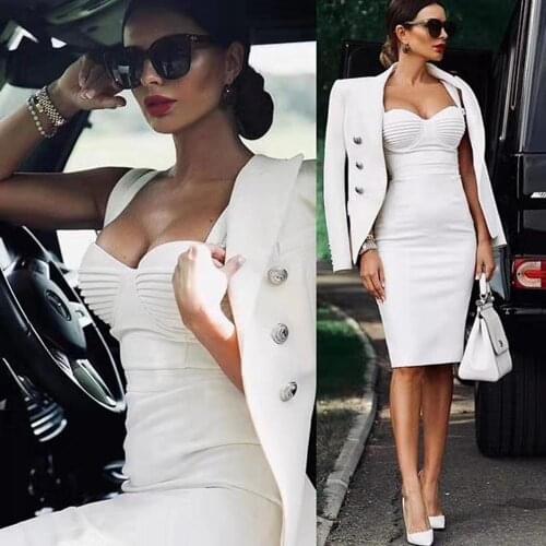 Love Aing 2020 Sexy Sleeveless Spaghetti Strap Body Con Dresses Club Wear for Women Dress Luxury High Quality For Females
