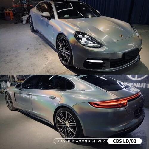 Best PVC Material Stretchable Sliver Color Film Roll 1.52*18m Size Vinyl Wrap Sticker For Vehicle Full Body