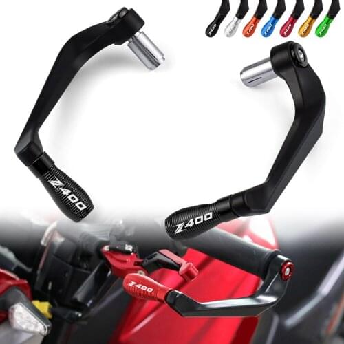Z400 Logo Motorcycle Handlebar Grips Guard Brake Clutch Lever Protector For KAWASAKI Z400 2018 2019 2020 2021 Z 400 Accessories