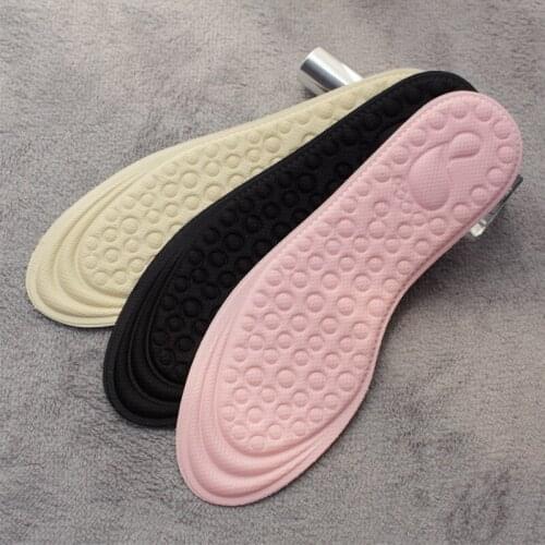 Soft Running Cushion Insoles 4D Stretch Breathable Deodorant for Women Shoes Orthopedic Cotton Pad