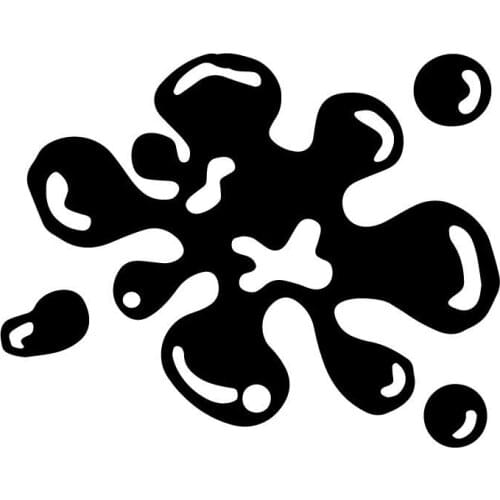 Paintball Splash Creative Decoration Car Door Decal Pattern Car Sticker Pvc Motorcycle Car Decal Sticker, Black/white, 17cm*13cm