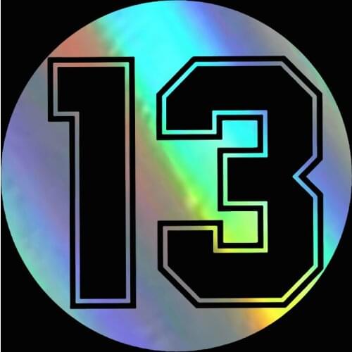 13CM*13CM Car Sticker Funny Number 13 Round Vinyl Decal Car Auto Stickers For Car Bumper Window Car Accessories Decorations