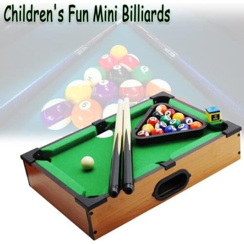 Mini Tabletop Pool Table Desktop Billiards Sets Childrens Play Sports Balls Sports Toys Xmas Gift Family Fun Entertainment
