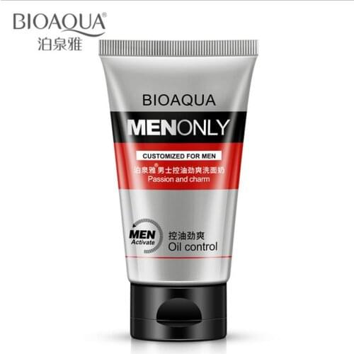 Bioaqua Man oil-control face cleaner pore cleaner face wash facial cleanser Acne blackhead pore-cleansing Whitening Moisturizing