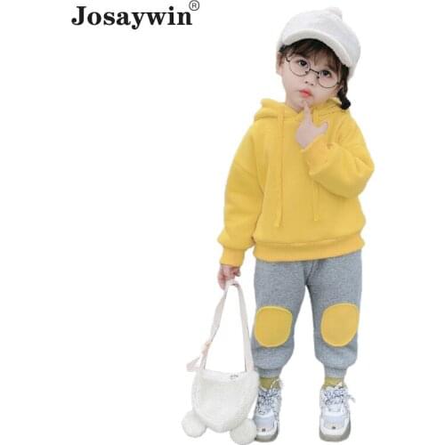 Baby Clothes Children Suits Kids Girl Winter Warm 2 Pieces Sets Hooded Top+Pants Thick Toddler Autumn Newborn Girl Clothes Set