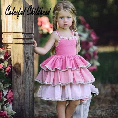 Baby Girl Princess Dresses Toddler Girls Sleeveless Layered Tulle Tutu Dress for Kids Cake Party Dress Children clothes for 1-5t