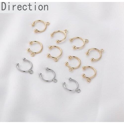 Custom 14k gold-plated gold-plated C-type ear bone clip adjustable welding opening ring diy hand eardress material
