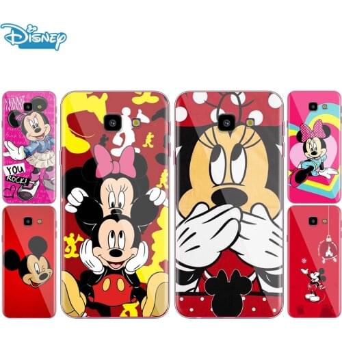 Transparent Cover Red Mickey mouse For Samsung Galaxy J8 J7 J6 J5 J4 J3 J2 Duo Prime Plus Core 2018 Phone Case
