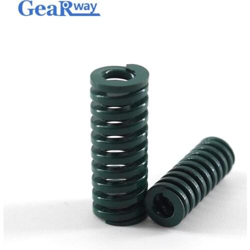 Gearway 4pcs Green Die Spring Long 28% Compression Ratio Compression Die Spring TH12x20/12x25/12x30/12x50/12x55mm Mould Spring