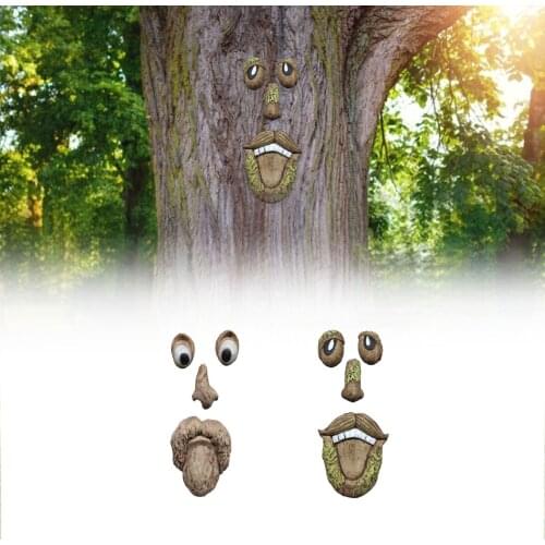Old Man Tree Hugger Garden Peeker Yard Art Outdoor Tree Funny Old Man Face Sculpture Whimsical Tree Face Garden Decoration
