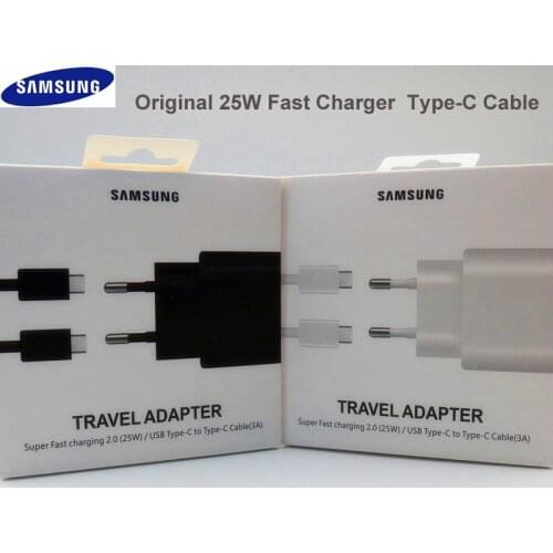 25W Samsung Note10 USB3.0 Type C PD Super Fast Charger AFC Adapter USB-C Cable for Galaxy Note 10 S10 plus S10E S9 S8 Fold W2019