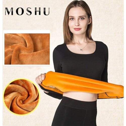 Thermal Tops Women Winter Keep Warm Underwear Plus Cashmere Pullovers Winter Autumn Thick Fleece Shirts Layered Clothing Pajamas