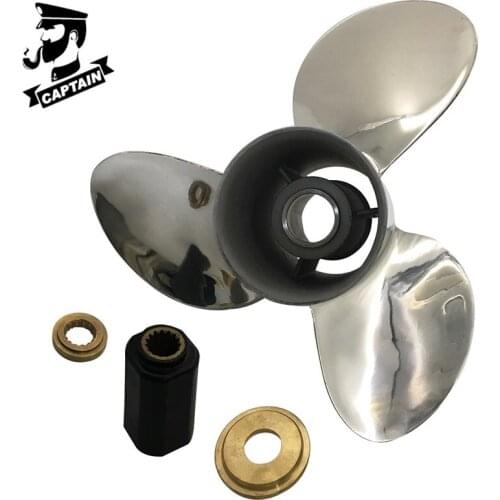 Captain Propeller 14x19 Fit Mercury Outboard Engines 175HP 220HP 225HP 250HP Stainless Steel 15 Tooth Spline LH 48-898999A46