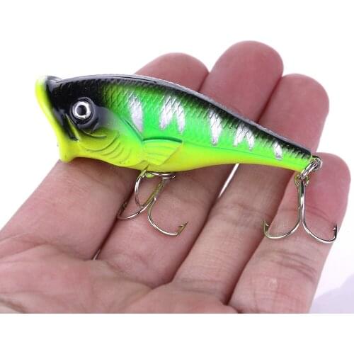 1pcs HENGJIA Top Water Wobblers Popper Fishing Lure Fishing Tackle Crank Bait Fishing Bait 10G 6.5CM