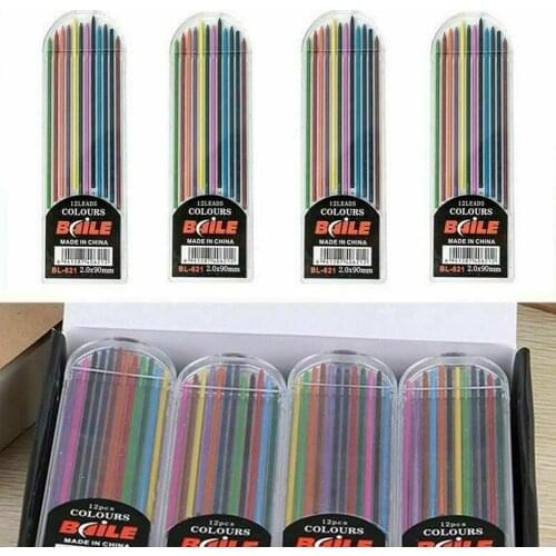1 box Pencil Lead 2.0mm Mechanical pencil leads refills Stationery office Lubrication Writing Supplies School H7L7